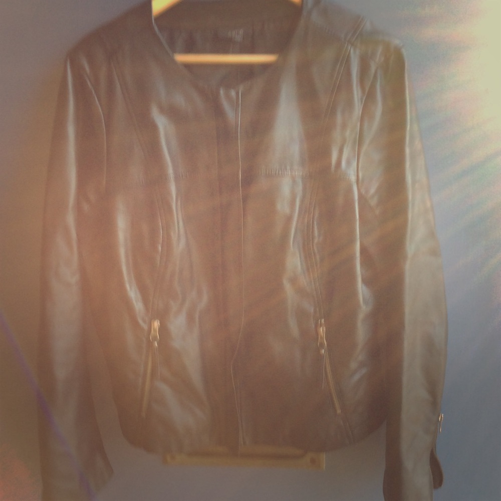 0x Faux Leather Jacket